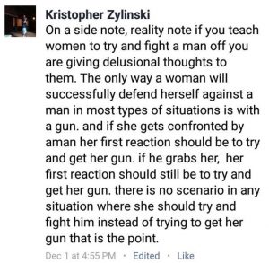 File:Kris Z talking about teaching women to fight.jpg