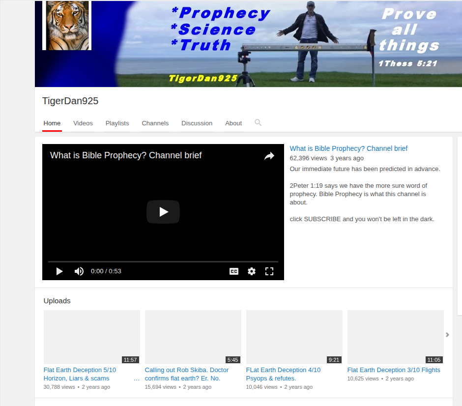 TigerDan925 YT Front Page 2018